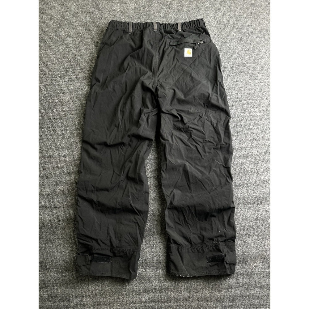 Men's Carhartt Storm Defender Waterproof Rain Pants Black, Size M